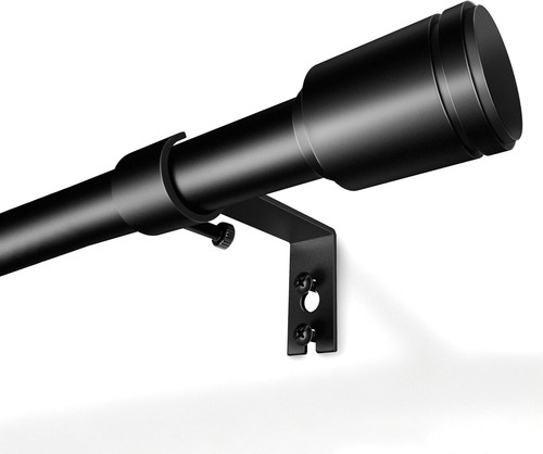 Adjustable black curtain rod - adjustable,